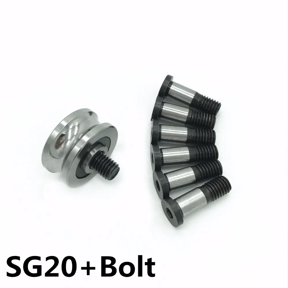 2pcs SG20+Blot Bearing and bolt supporting sales U groove bearing 6x24x11 mm double row sealed ball bearing
