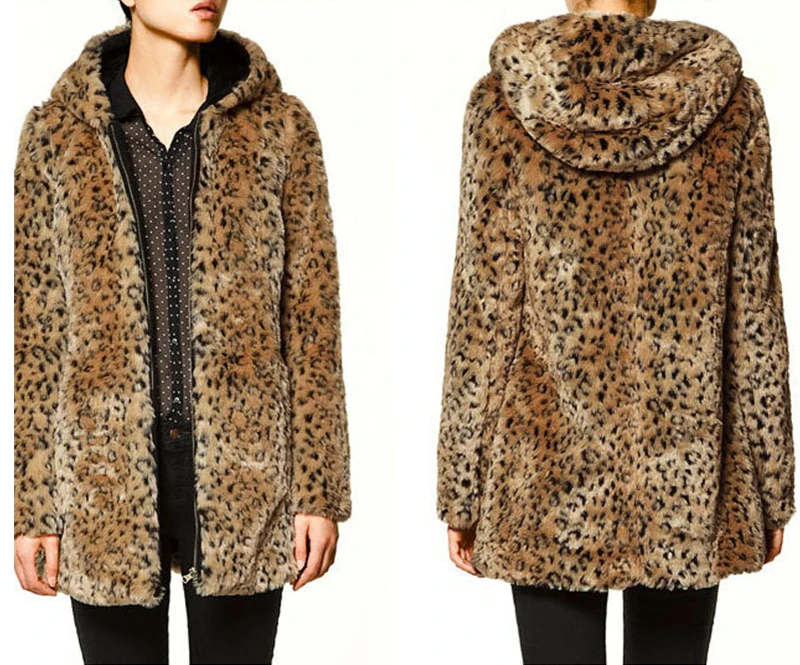 2019 Winter Women Leopard Coat Fur Domineering Feral Faux Coats Fashion Warm Outwear Casaco De Pele PC185 | Женская одежда