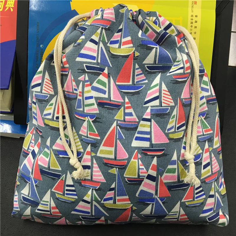 Сумка на шнурке из хлопчатобумажной ткани сумка для обуви многофункциональная