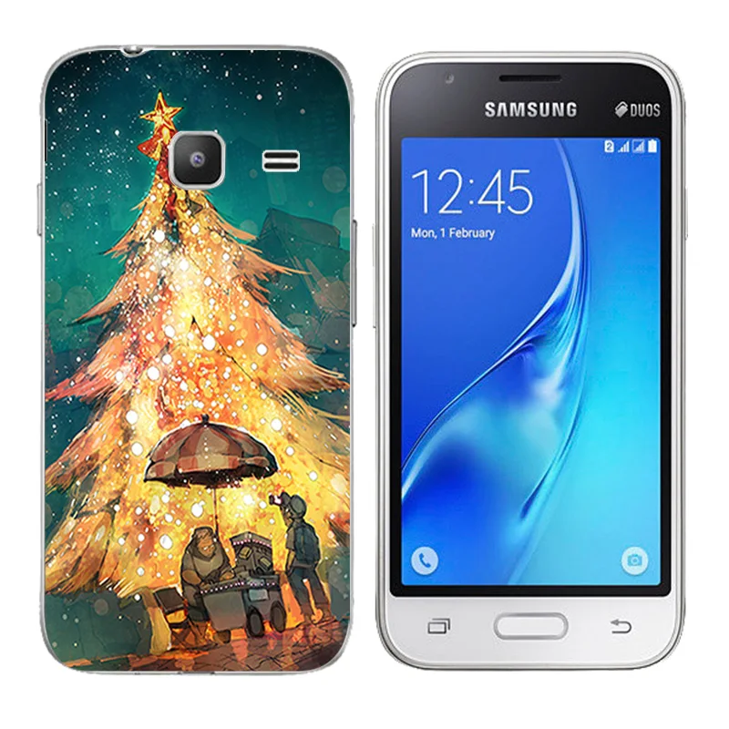 TPU Case for Samsung Galaxy J1 Mini Cover J105 J105H Silicon Phone Merry Day Printing mini Nxt Duos Shell |