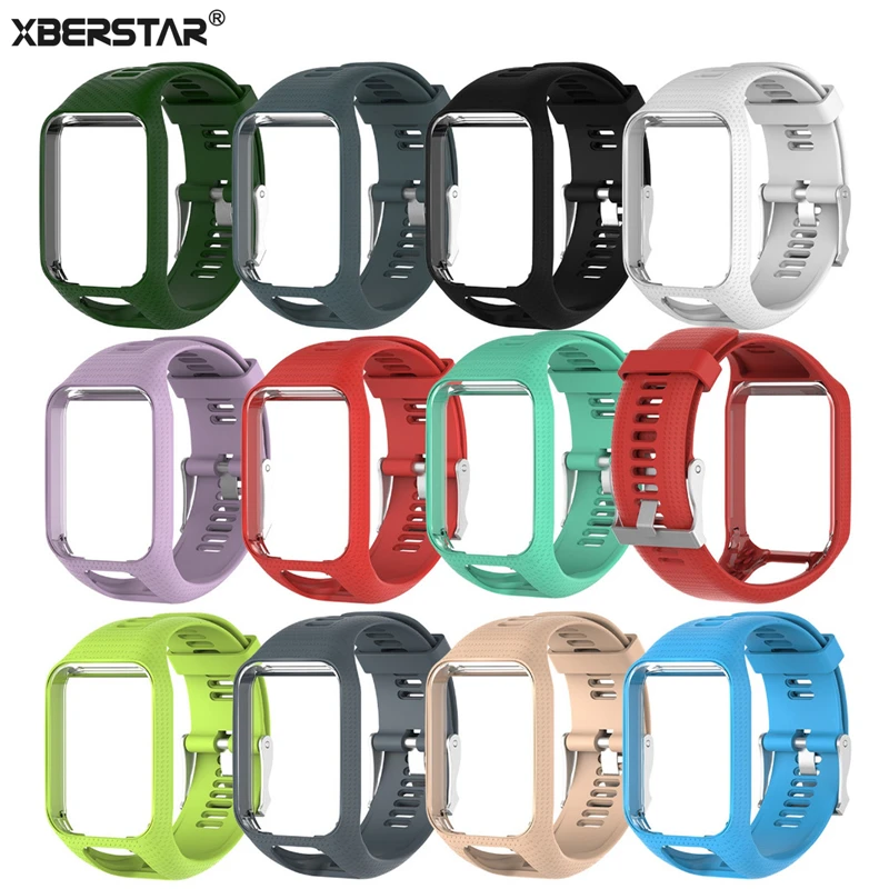XBERSTAR TPE ремешок для наручных часов TomTom Runner 2/3 Adventurer/Golfer 2 Spark/Spark 3 GPS часы Новинка