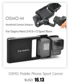 Осмо мобильный Gimbal отложным воротником Gopro3 3+ 4 адаптер переключатель Монтажная пластина Камера Защита от солнца Тенты для GoPro Hero Камера DJI осмо Zhiyun Z1-Smooth