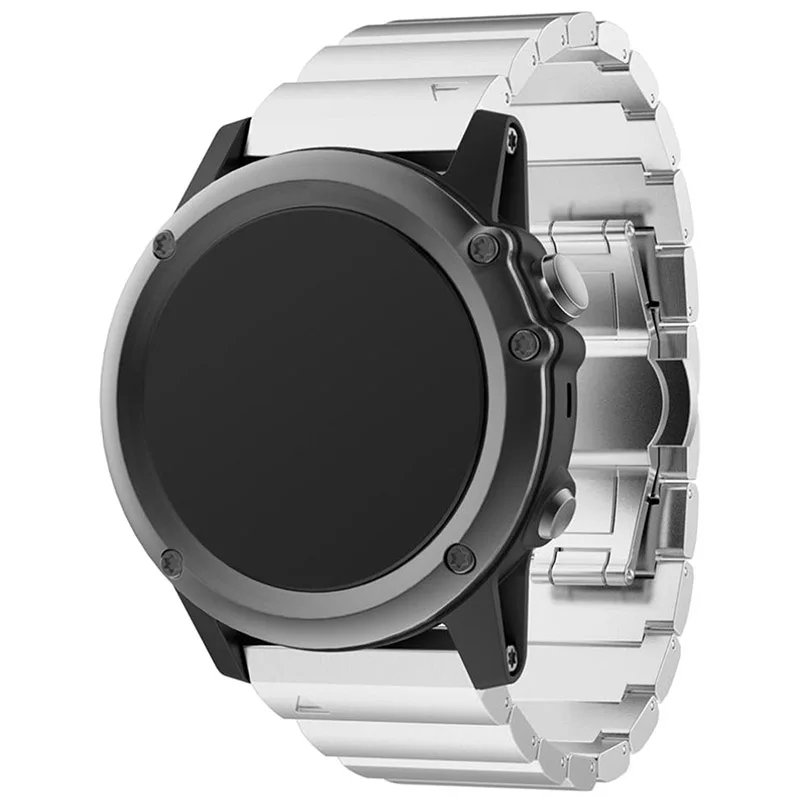 

Metal Bracelet Stainless Steel Watch Wrist Band Strap For Garmin Fenix 3 / HR