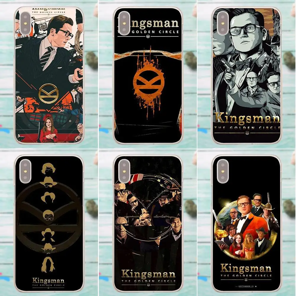 Для Samsung Galaxy A3 A5 A7 J1 J2 J3 J5 J7 2015 2016 2017 TPU художественный принт Kingsman золотой