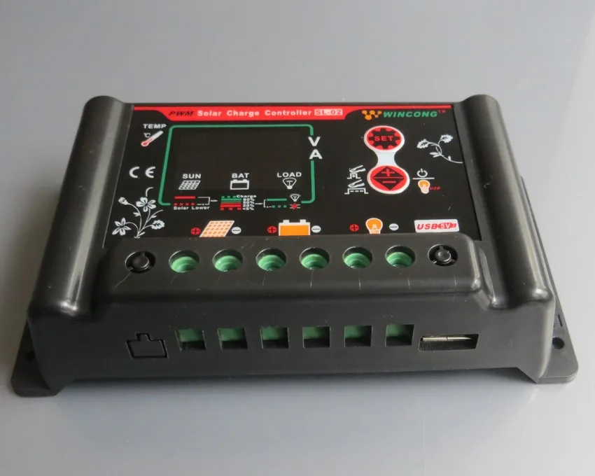 20A 12VDC 24VDC Li Ion литиевый LiFePO4 батареи Регуляторы солнечного заряда Регулируемое