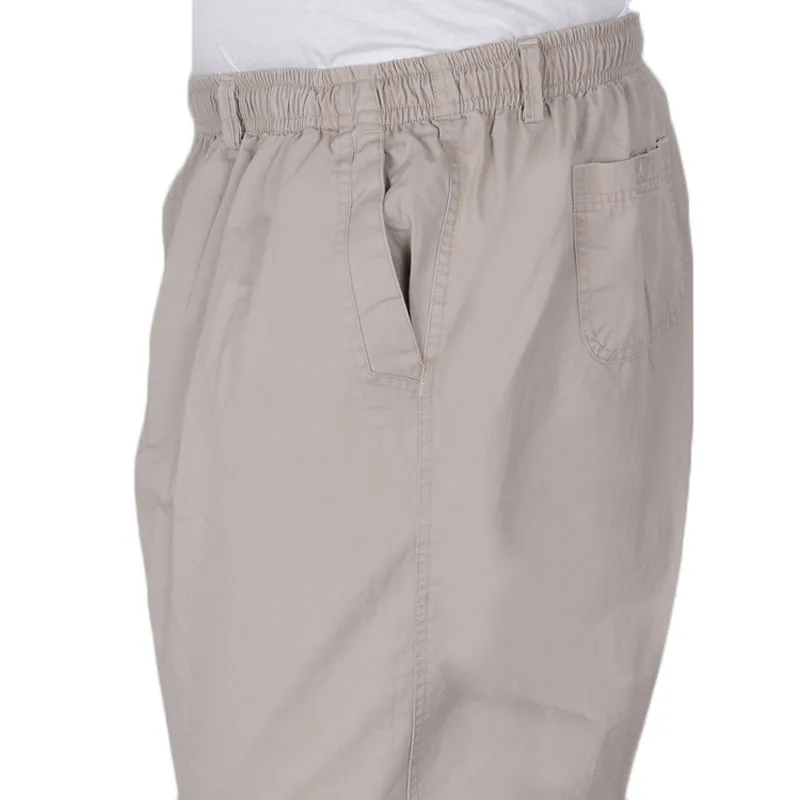 MFERLIER летние Штаны мужские 5XL 6XL 7XL 8XL 9XL 10XL 11XL 12XL 13XL обхват талии 150 см Большие размеры свободные 5 видов цветов брюки для мужчин - Цвет: Хаки