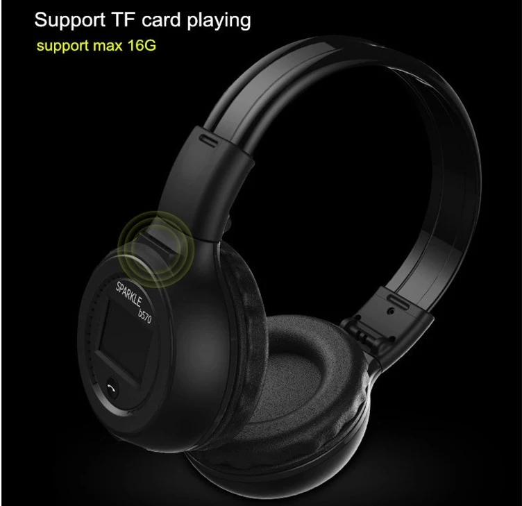 Хорошее качество,, Zealot B570, стерео Беспроводная гарнитура, Bluetooth наушники, повязка на голову, гарнитура с FM TF, светодиодный индикатор для mp3