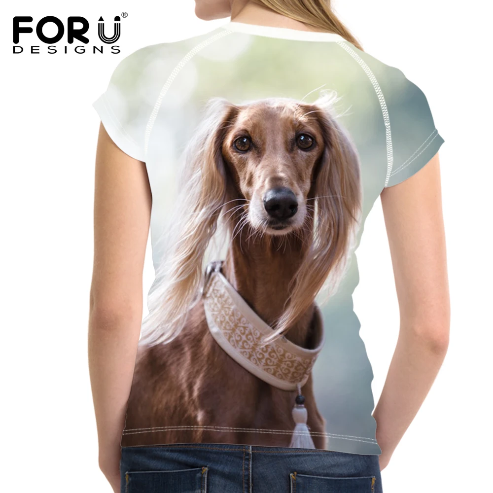Футболка FOURDEIGNS женская с 3D принтом yhound Dogs удобный топ и футболка мягкая одежда