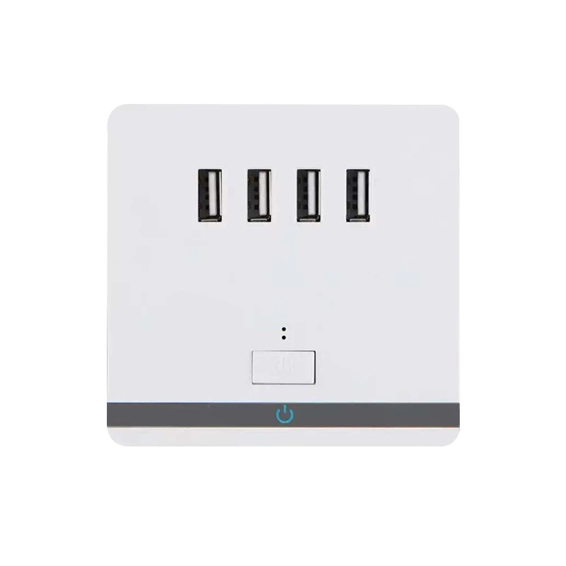 4 порта USB розетка зарядное устройство 220 В до 5 с переключателем панель 86 мм *