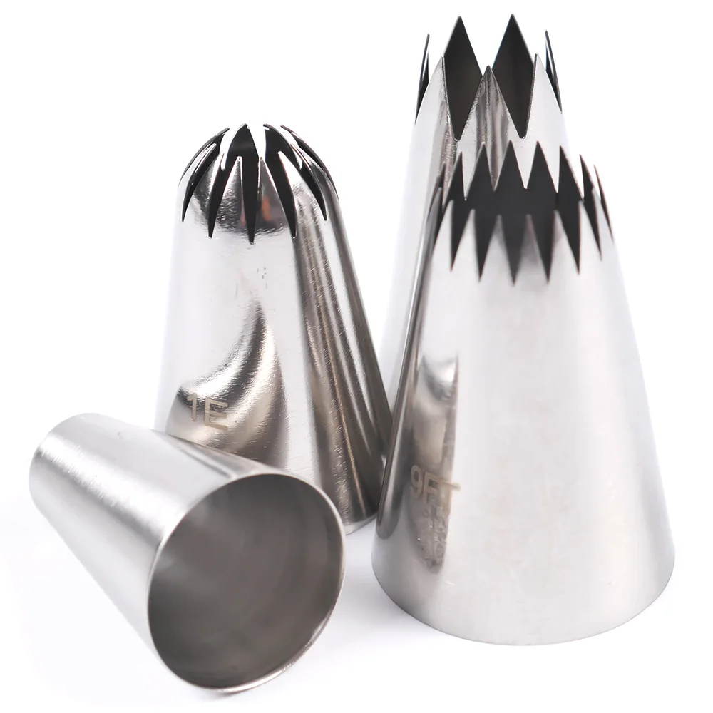 1/3/4/5/8/10 PCS Large Icing Piping Nozzle Russian Pastry Tips Baking Tools Cakes Decoration Set Stainless Steel Nozzles Cupcake | Дом и сад