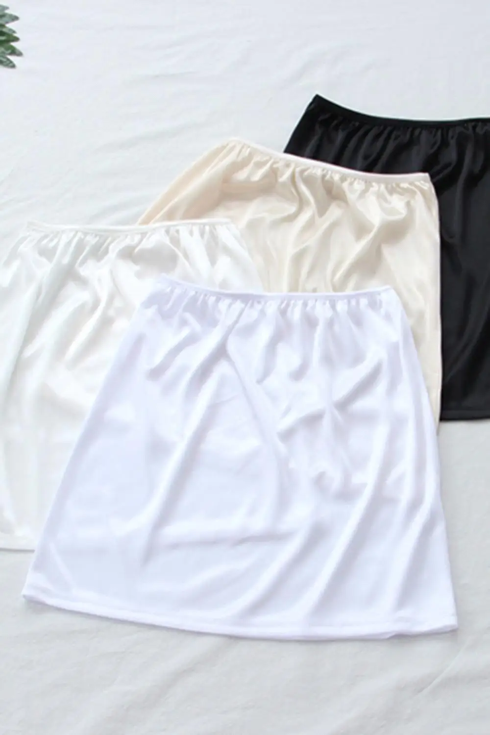 Шелковая женская короткая Нижняя юбка трусики под платье мини Свадебная