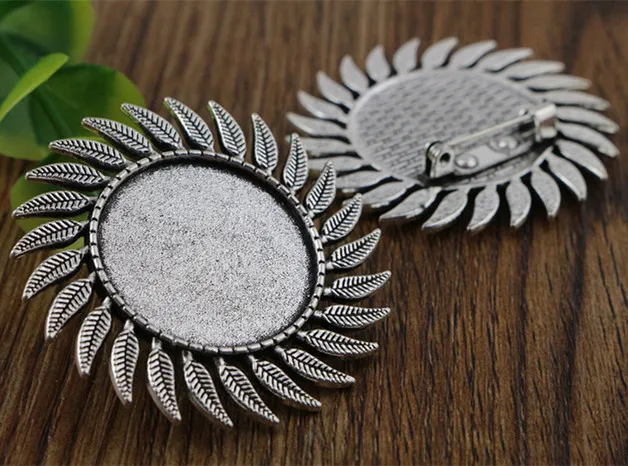 Новая мода 5 шт 25 мм Внутренний размер Античная Посеребренная и бронзовая Модная