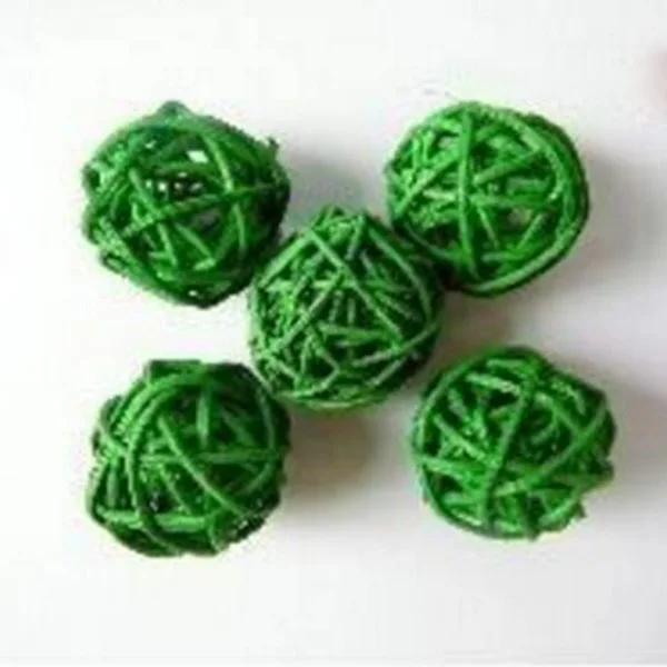 5 см многоцветные 10 шт. Ротанговые шарики DIY Сепак Мячи takraw домашние украшения и Рождество/День рождения/свадьба украшения детские игрушки - Цвет: Dark Green