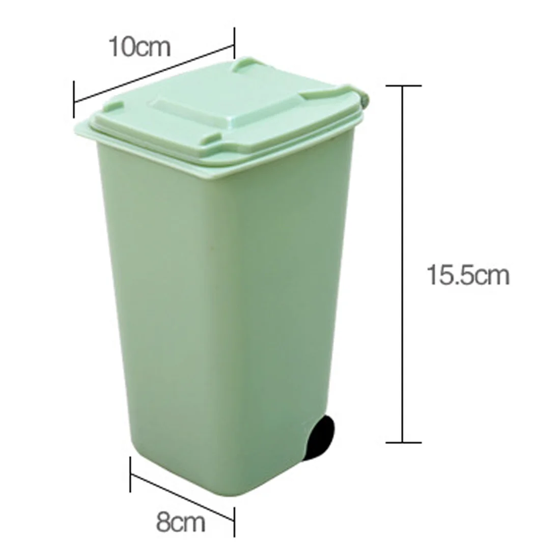 

4 Color Mini kitchen Trash Can Dustbin Mini Waste Bins Small Scissors Pencil Cup Rulers 10*8*15.5cm