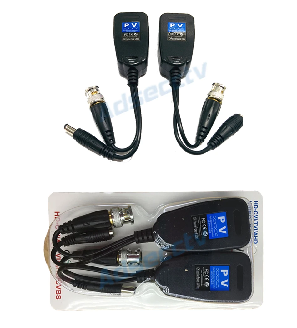 Пассивный балун RJ45 CCTV видео трансивер источник питания для HDCVI/HDTVI/AHD аналоговая