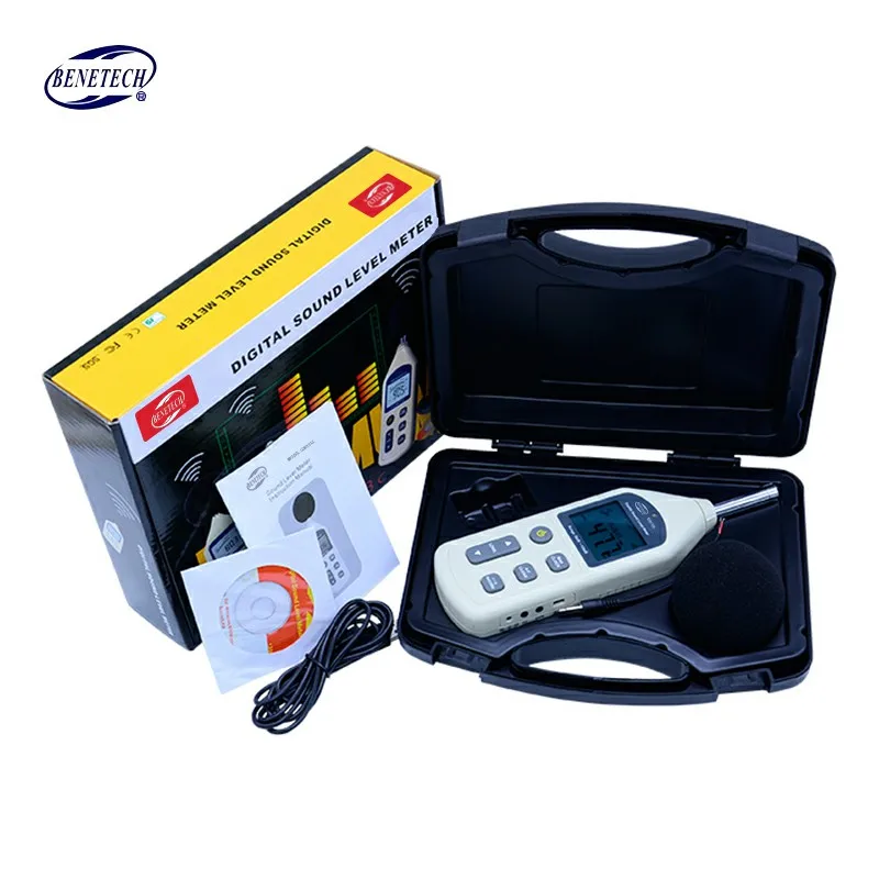 BENETECH цифровой измеритель уровня звука USB шума GM1356 30-130dB A/C быстрая/медленная dB +