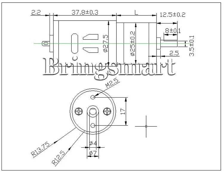 Bringsmart 24 В с высоким крутящим моментом DC металлический мотор-редуктор JGA25-385 низкая скорость 15-1727 об./мин обратная коробка передач двигатель D вал высококачественный двигатель