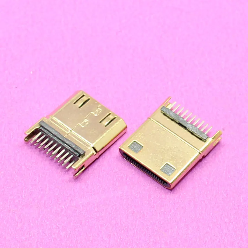 YuXi абсолютно новый высококачественный позолоченный 19Pin HDMI штекер C Тип разъем