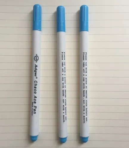 3 pcs blue 3 шт. водостираемый исчезающий маркер для ткани Colth чернильные ручки авто-ручка с исчезающими чернилам Ace ручка Рукоделие швейные инструменты аксессуары - Цвет: 3 pcs blue