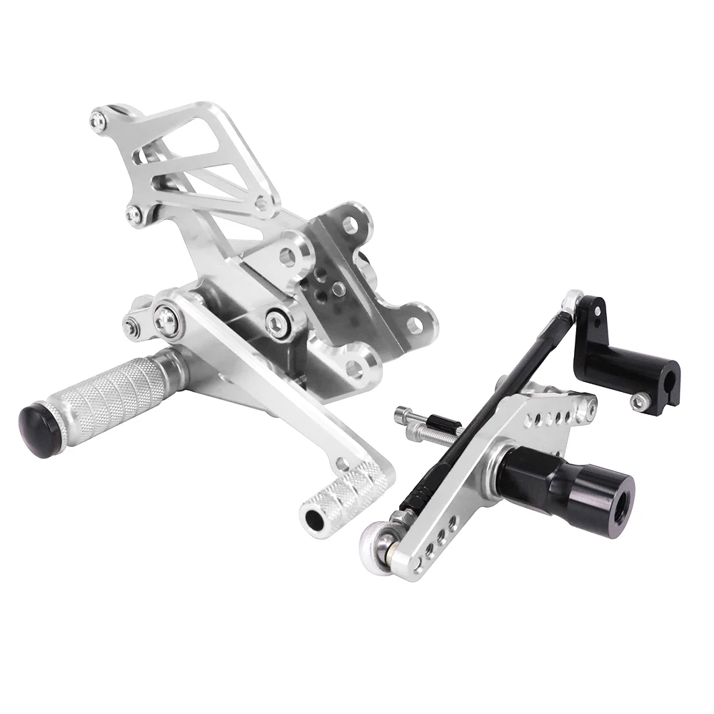 CNC Регулируемые подножки педали отдых Rearset подножки для HONDA CBR1000RR CBR 1000 RR 2008 2009 2010 2011 2012 2013 - Цвет: Серебристый