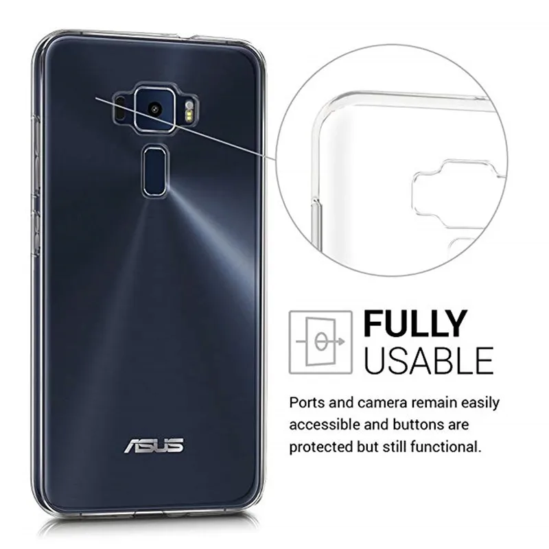 Anti-Knock Soft Transparent TPU Mobile Phone Case For Asus Zenfone 3 ZE520KL Cover Crystal Clear Back Shell |