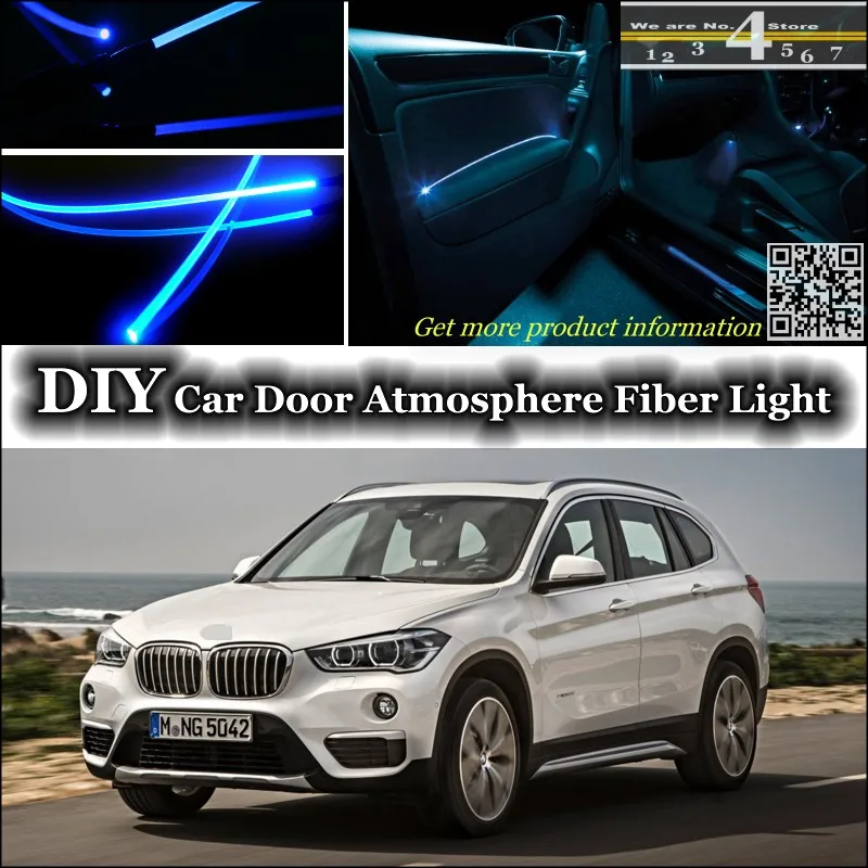 Для BMW X1 E84 F48 внутренний окружающий свет тюнинг атмосферное волоконно оптическое