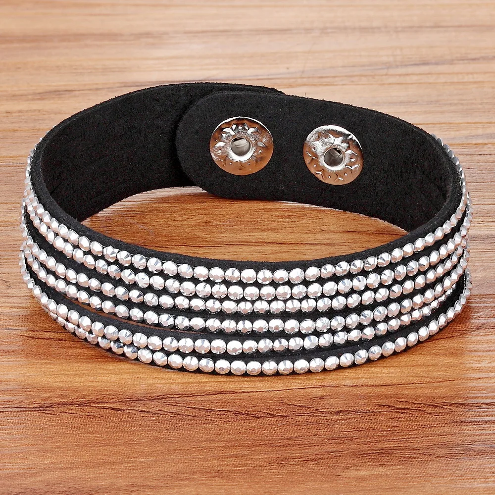 Популярный женский кожаный браслет фиолетового цвета! Хороший Модный Ювелирный