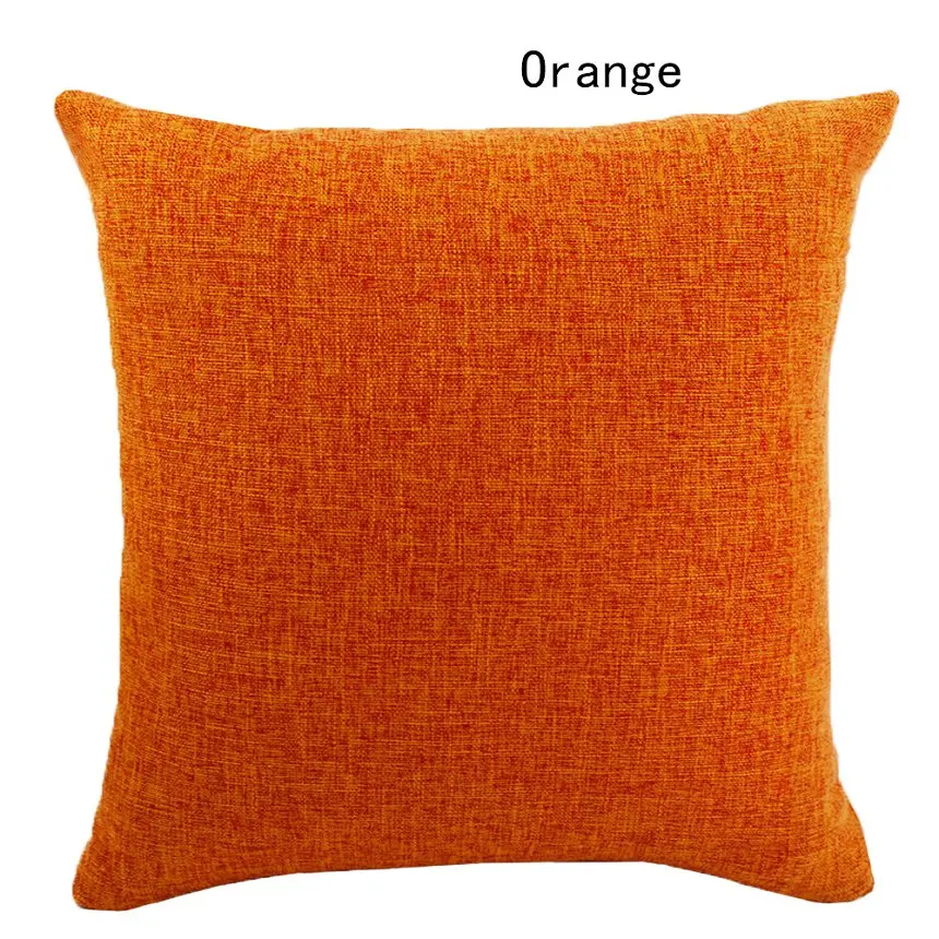 orange Высококачественная однотонная наволочка для дивана 30x50/40x40/45x45/40x60/50x50/55x55/60x60 см декоративная наволочка чехол - Цвет: orange