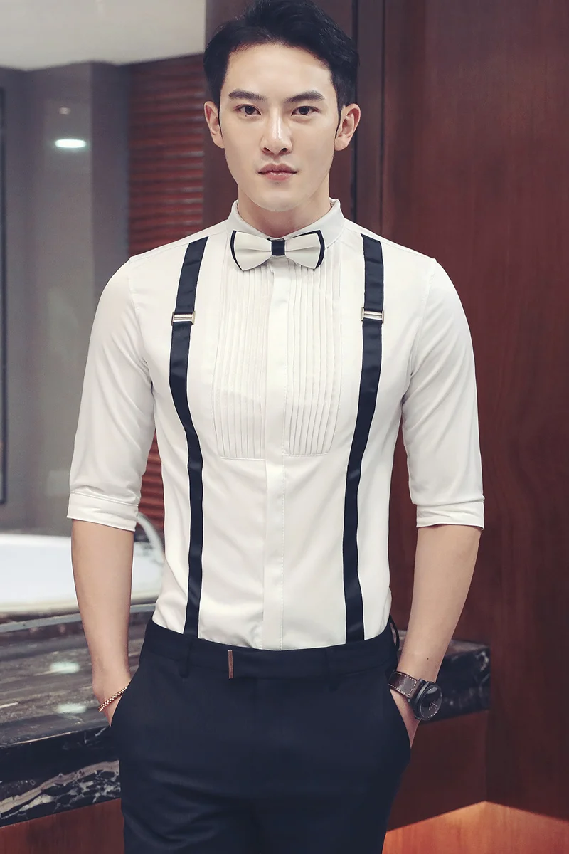 2018 новый ночной мужские семиточечные рубашка с рукавами мастер детская одежда в