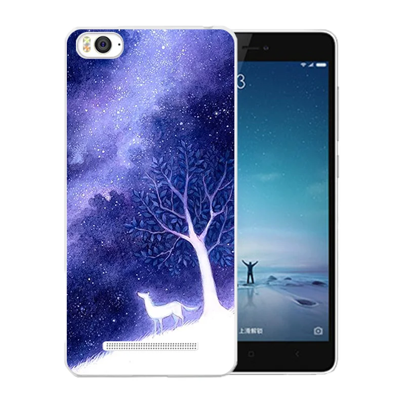 Роскошный Матовый чехол для телефона Xiaomi Mi4i Mi4C с рисунком звездного неба задняя