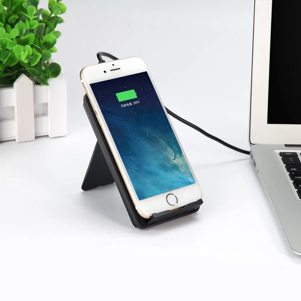 3-катушки Ци Беспроводной Зарядное устройство раскладной стенд с Светодиодный