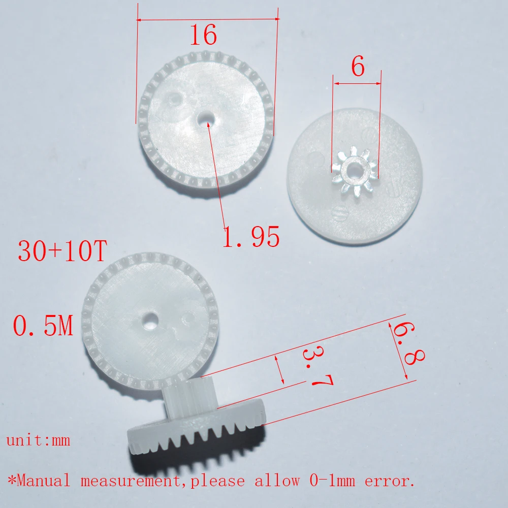10/100 шт. 30 + 10 зубьев 2 мм|crown gear|plastic gearsrc car parts |