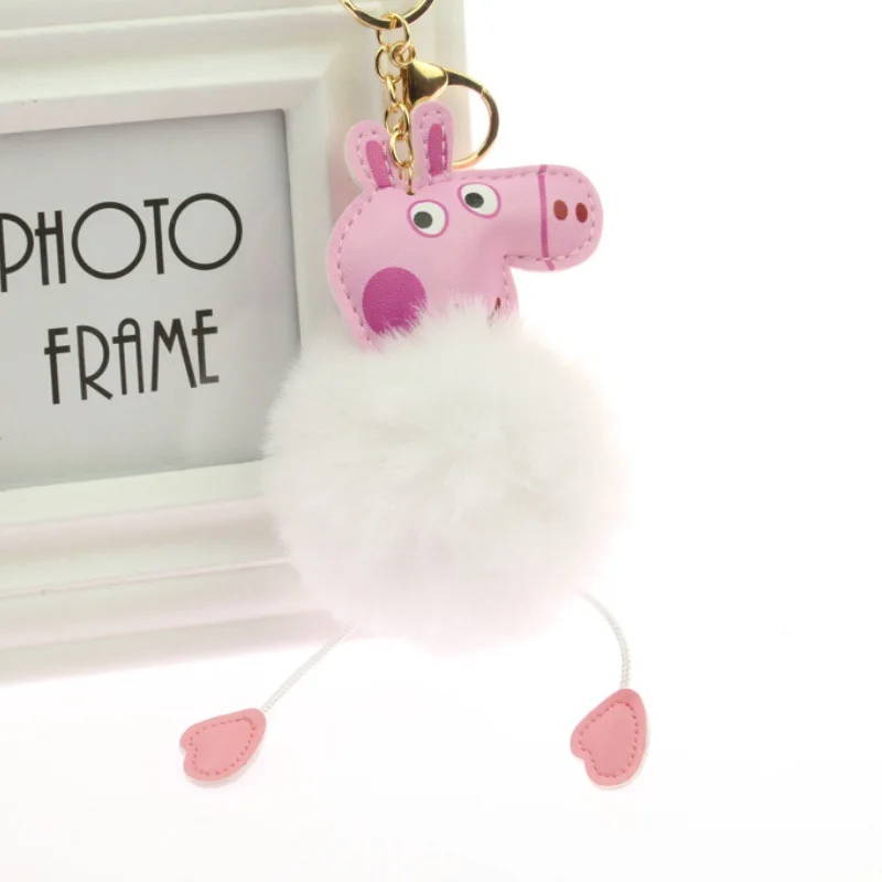 1 шт. красочные 80*80 мм розовый поросенок прекрасный ключ мобильный телефон цепные
