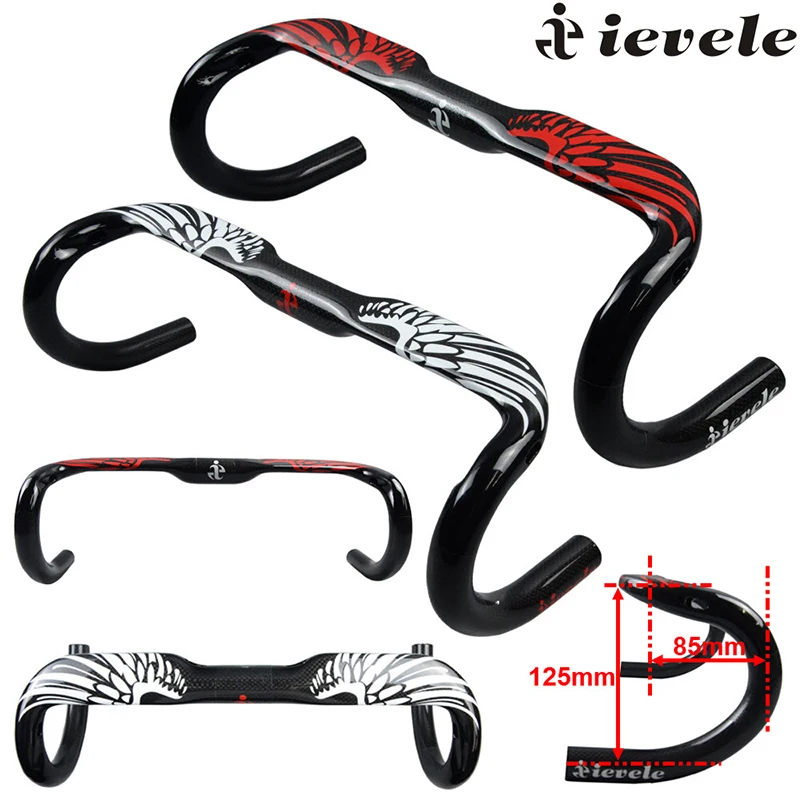

3K Full Carbon Fiber Bike Handlebar Ultralight Mountain Bicycle Curved Handlebar Road Bicycle Glossy Bent Bar Bike Accessories