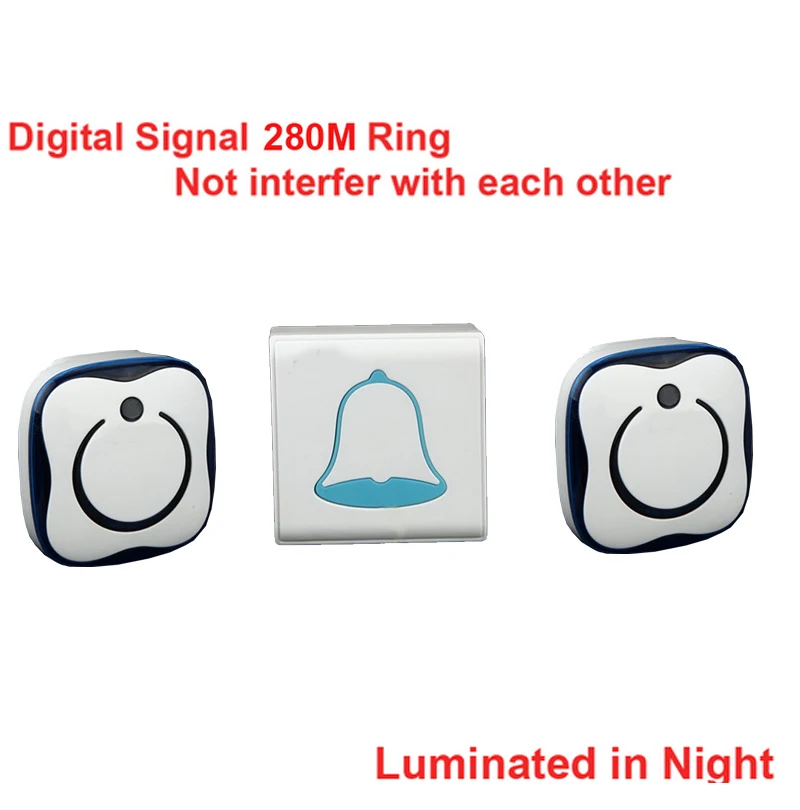 5 walls penetrate 2 receivers wireless doorbell,Waterproof 280M works wireless door chime,wireless bell,door bell 36 melodies
5 walls penetrate 2 receivers wireless doorbell,Waterproof 280M works wireless door chime,wireless bell,door bell 36 melodies