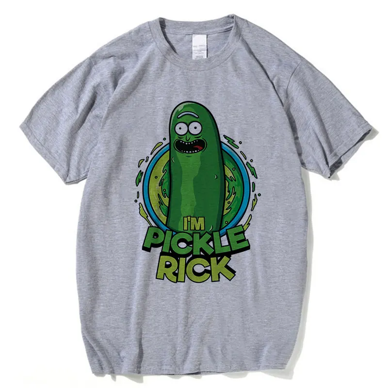 Zilinglan Brand Clothing Pickle Rick Cotton Short Sleeve Men Funny T shirts Mens Fashion Tshirt Fitness Casual Male Tees | Мужская