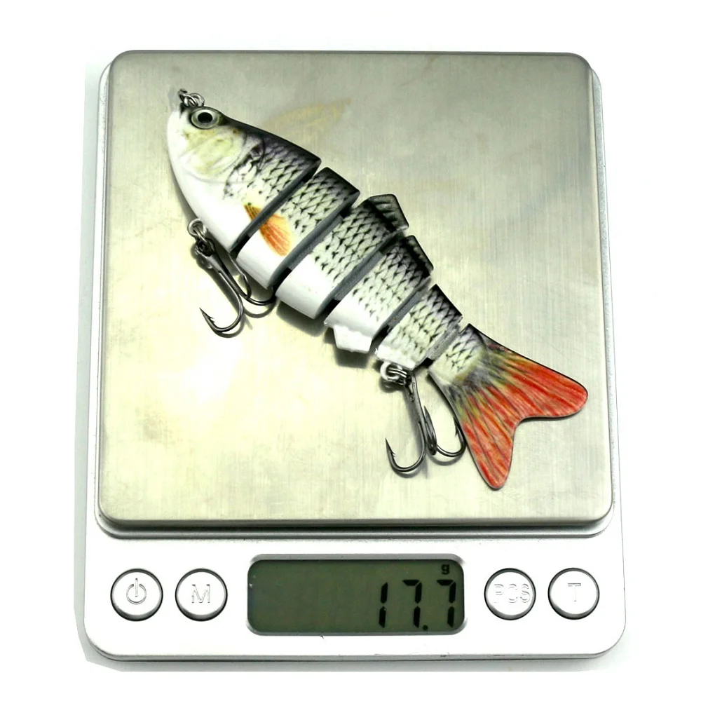 10 см 18 г искусственная приманка Реалистичная рыболовная 6 сегментов Swimbait Crankbait