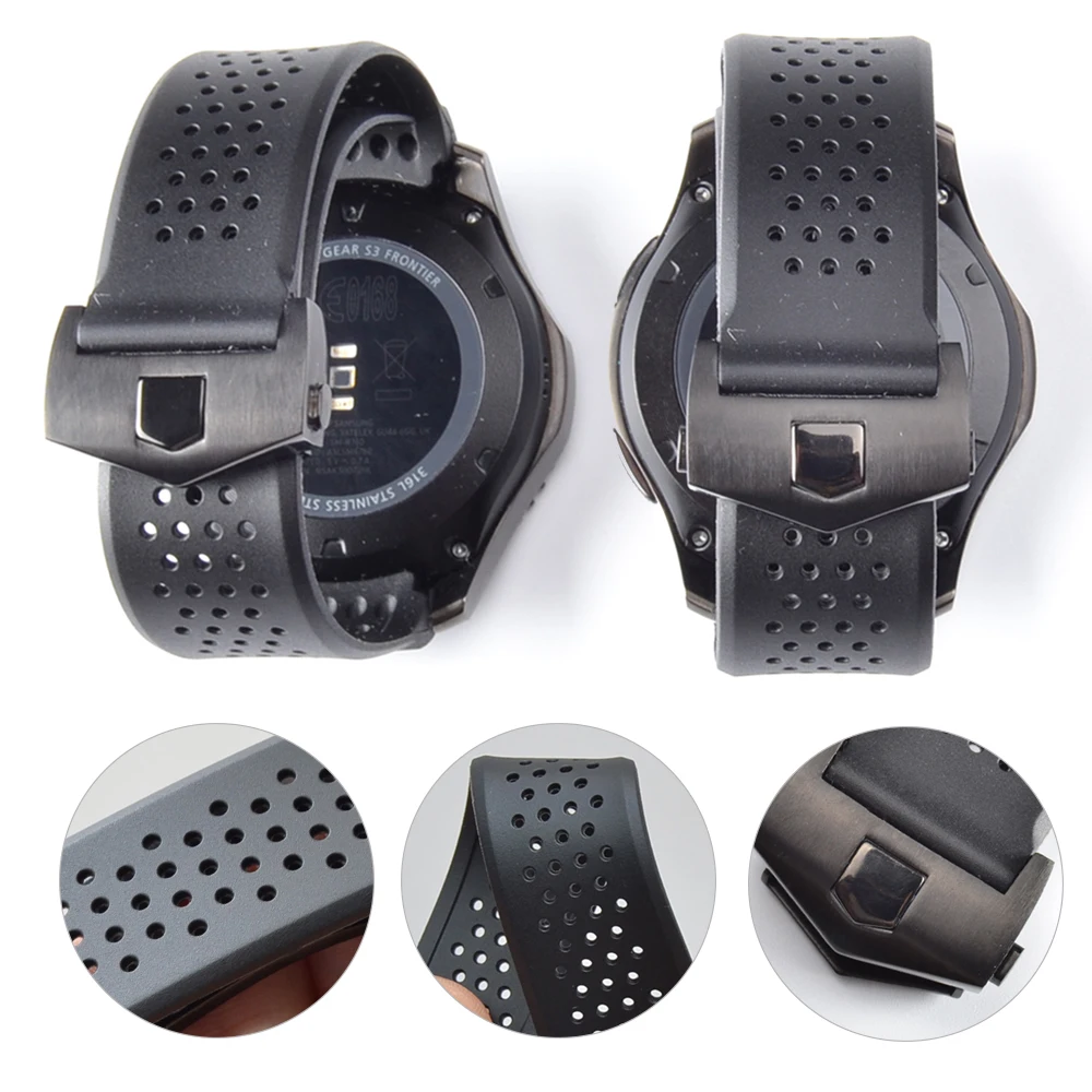 20 мм 22 спортивные резиновые силиконовые для Samsung Gear Galaxy S3 Frontier классические