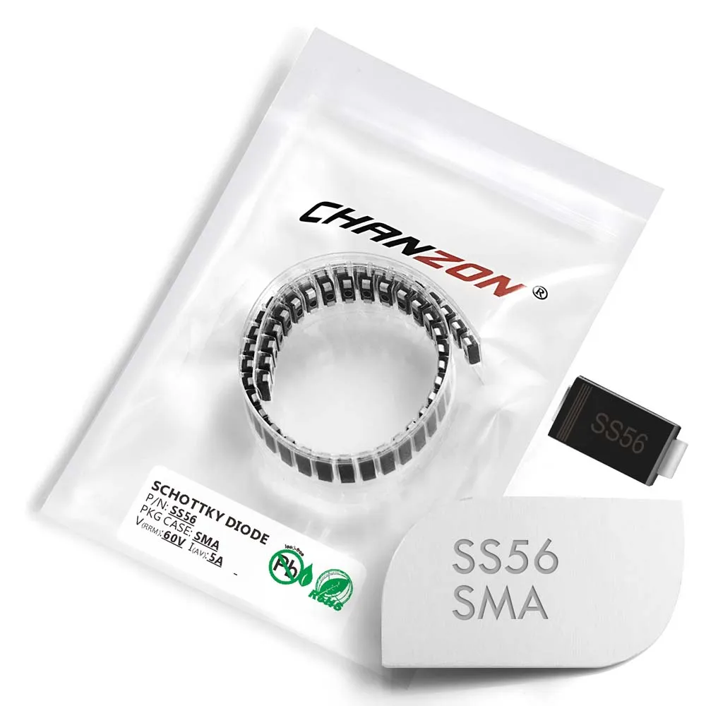 (50 шт.) SS56 SMD Schottky барьер выпрямитель диоды 5A 60 V SMA (DO 214AC) 5 ампер вольт|rectifier diode|diode