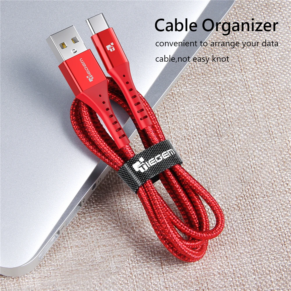 TIEGEM usb type-C кабель для samsung S9 S8 Быстрая зарядка type-C мобильный телефон зарядный провод USB C кабель для Xiaomi mi9 Redmi note 7