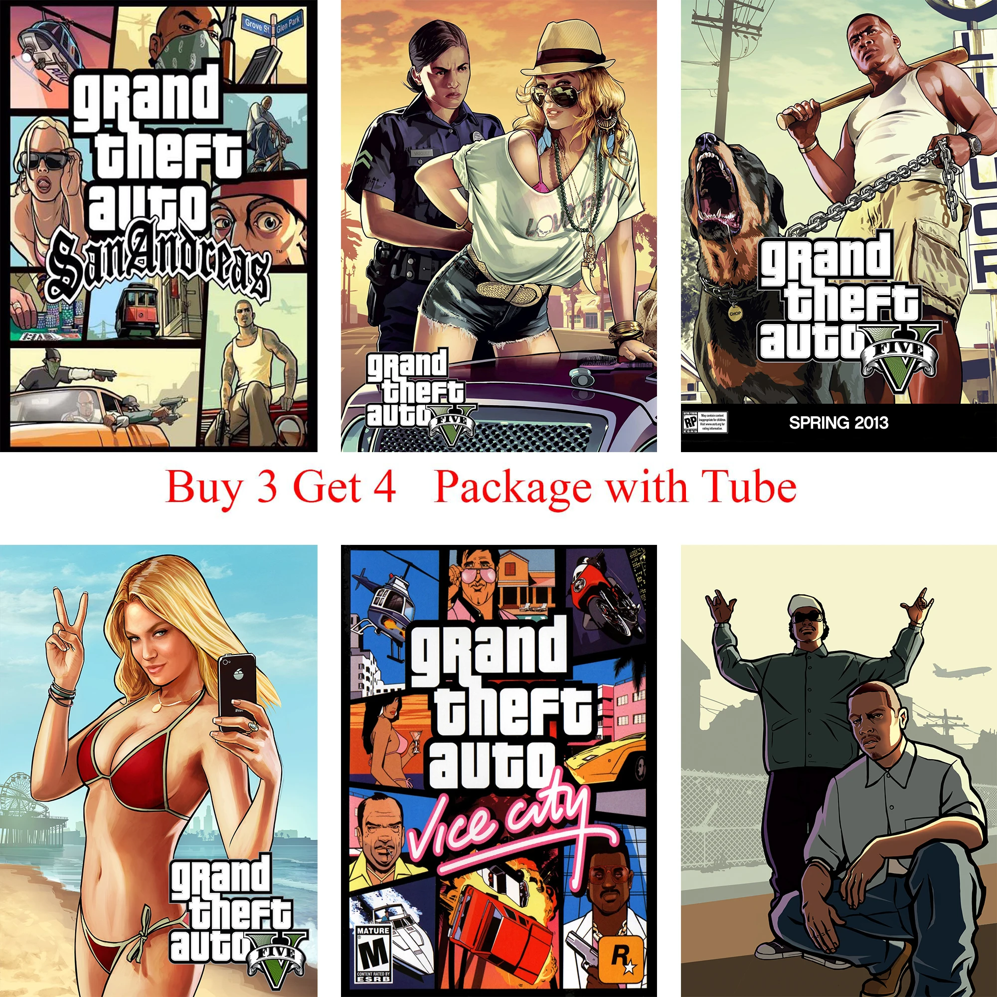 Grand Theft Авто постеры игры наклейки на стену с белым покрытием бумага печатает Высокое разрешение украшение дома гостиная спальня бар