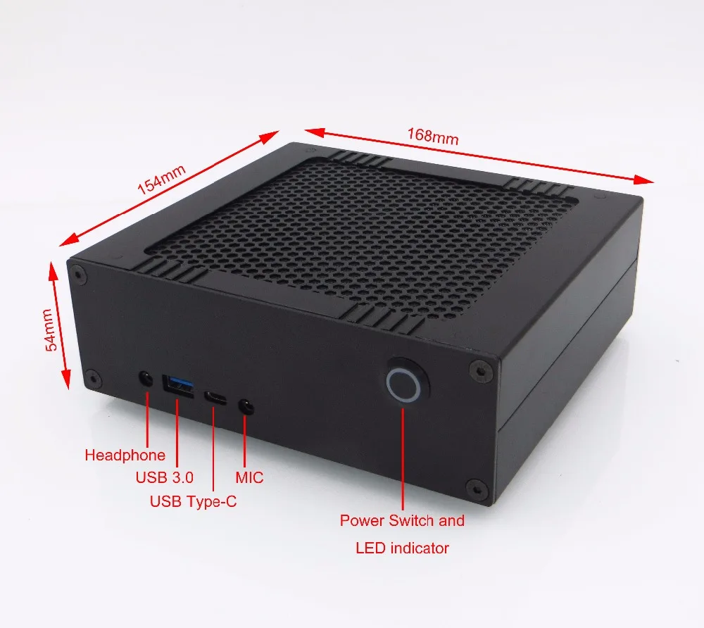 ICELEMON HTPC Intel core i3 7100 3.9GHz Windows PC computador with Dual channel ddr4 2133 RAM M.2 2280 NVMe SSD windows 10 64 | Компьютеры