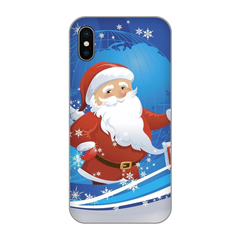 Замок Санта Клаус Рождество перевозки деревянный дом чехол для телефона iPhone4 5S 5C