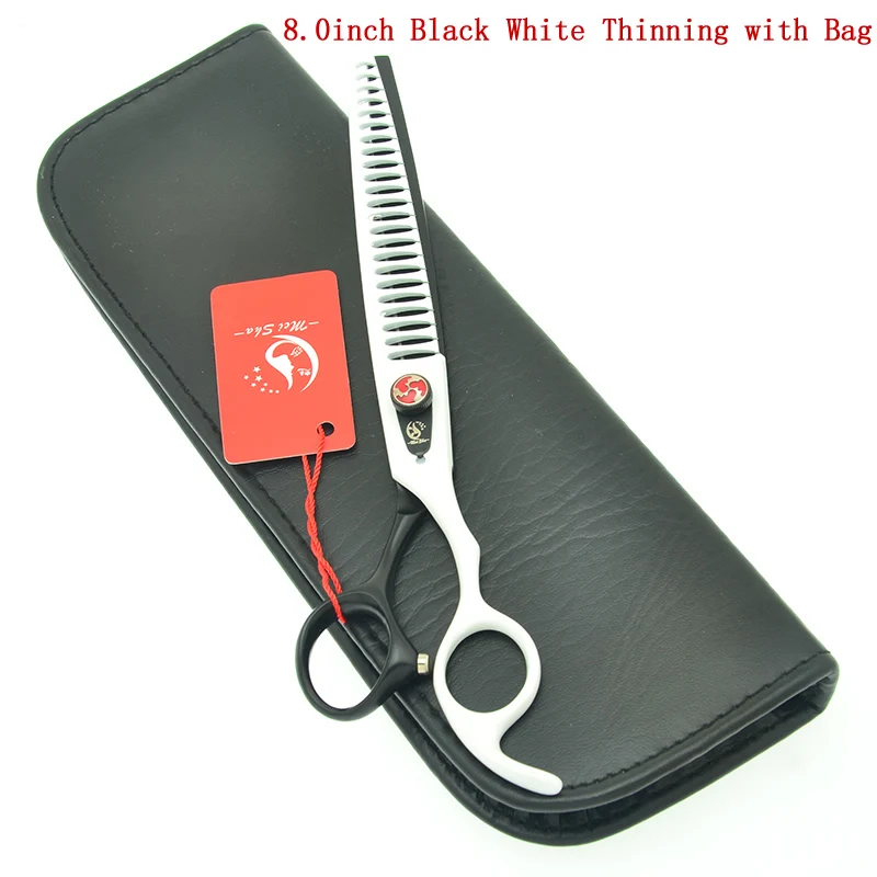 HB0136 WB with bag Meisha 8,0 дюймов ножницы для ухода за животными Япония 440C рыбья кость 22 зубы Уход за собакой ножницы для стрижки кошек животных машинки для стрижки волос HB0136 - Цвет: HB0136 WB with bag