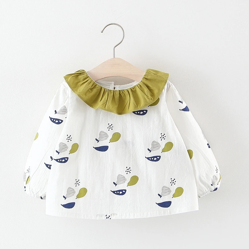 Новые стильные футболки с длинными рукавами и кукольным воротником для