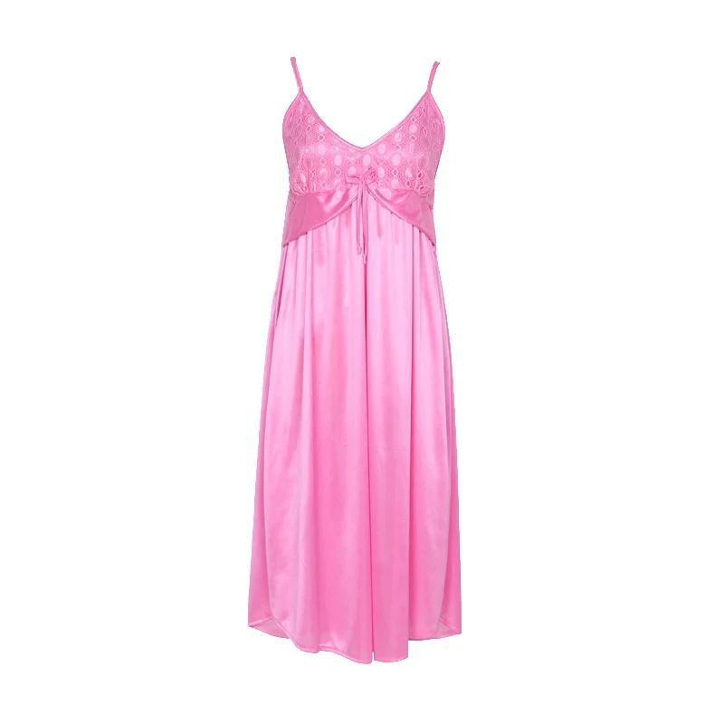 Новинка 2018 женская ночная сорочка на бретельках летняя пикантная Однотонная