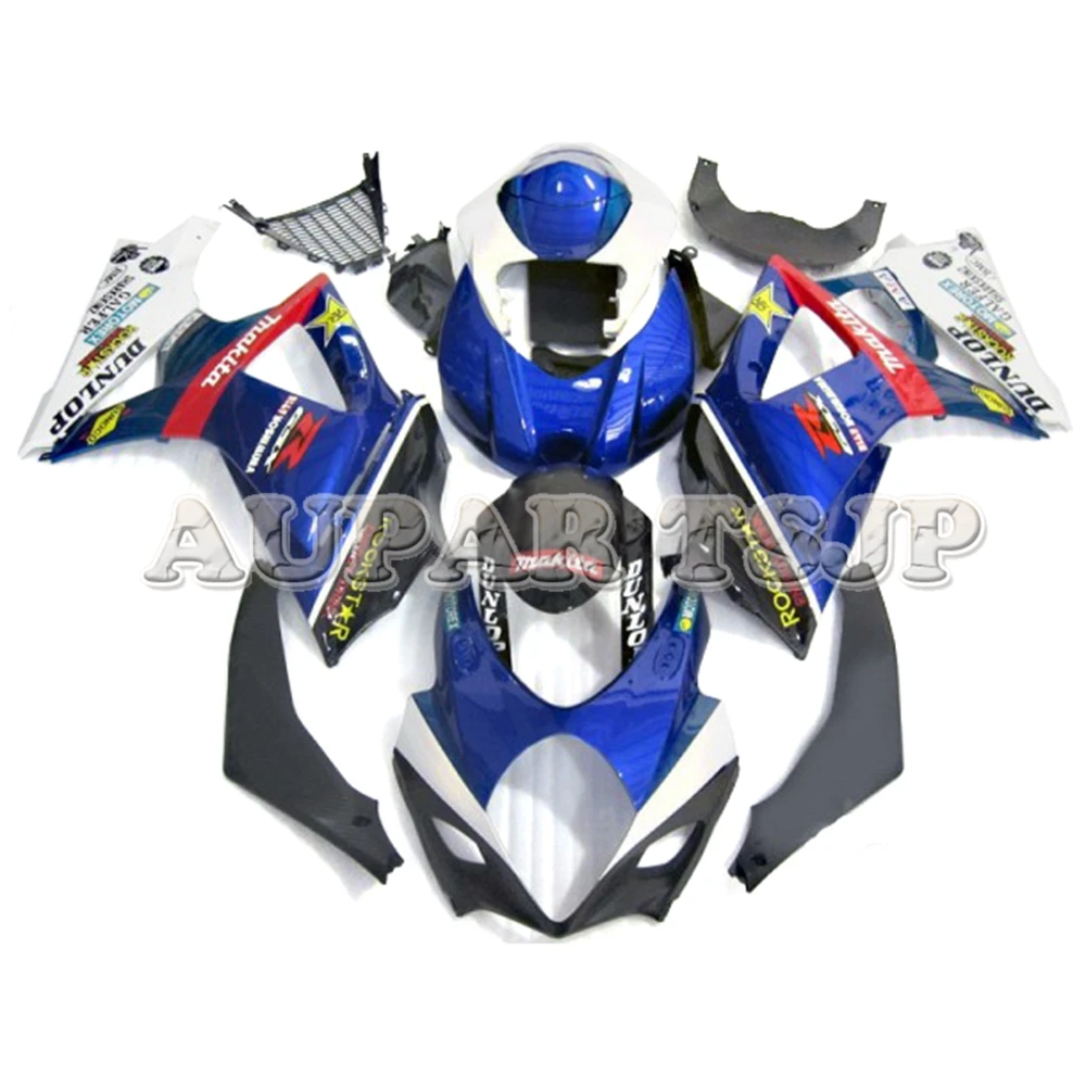 

Motorcycle White Blue Complete Body Kit Covers For Suzuki GSXR1000 K7 2007 2008 07 08 k7 Bodywork Kit ABS Injection Hull