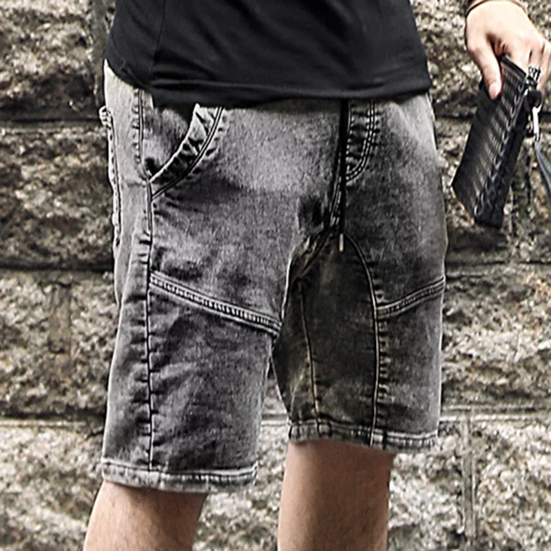 2017 Для мужчин новые джинсы Штаны стирка старомодное Шорты с эластичной талией