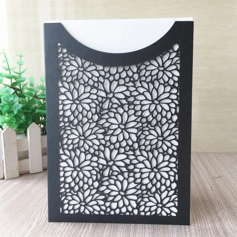 

25pcs New Arrival Laser Cut Invitation Card Romantic Wedding Invitations Banquet Party Supplies Gift Card