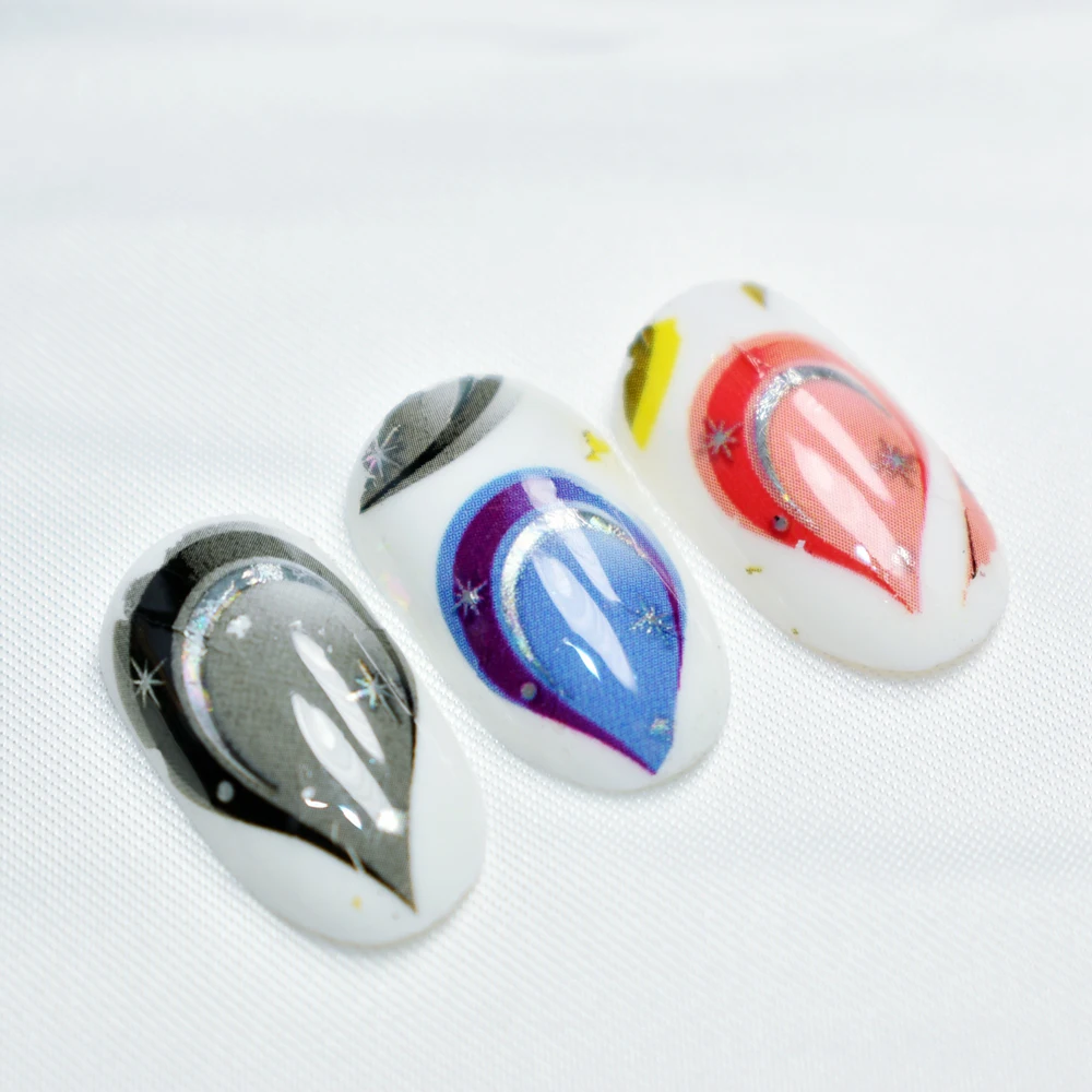 Фольга для ногтей в виде разноцветных пузырей фольга декора звездного неба